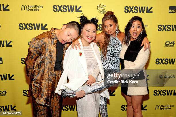 Sabrina Wu, Sherry Cola, Ashley Park, and Stephanie Hsu attend the world premiere of “Joy Ride” during the 2023 SXSW Festival at The Paramount...