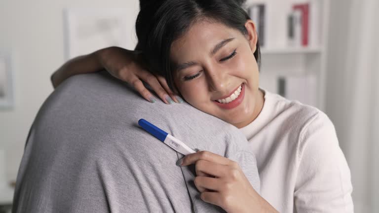 Young Asian Couple Feeling Happy With Positive Results Of A Pregnancy Test High-Res Stock Video Footage - Getty Images