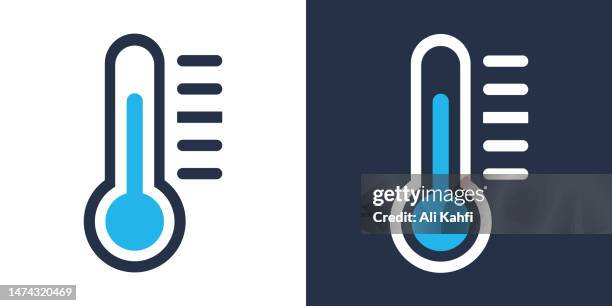temperature weather icon. solid icon vector illustration. for website design, logo, app, template, ui, etc. - spring rain stock illustrations