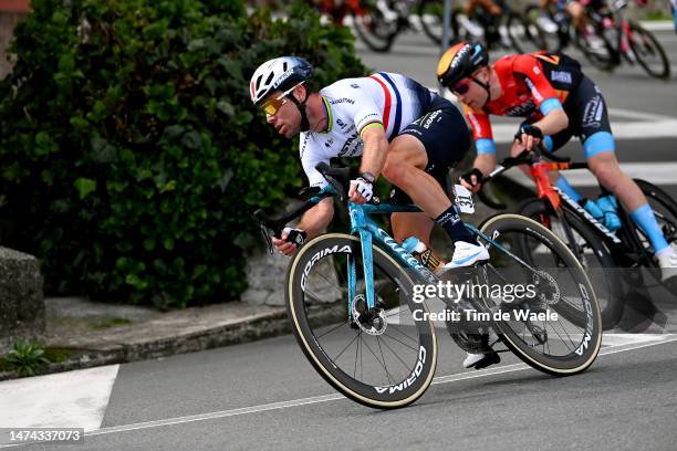 Mark Cavendish of United Kingdom and Astana Qazaqstan Team competes during the 114th Milano-Sanremo 2023 a 294km one day race from Abbiategrasso to...