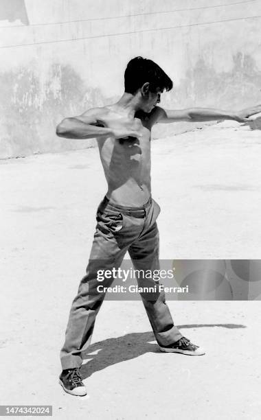 Spanish bullfighter Sebastian Palomo Linares filming “Volver a empezar”, Madrid, Spain, 1968