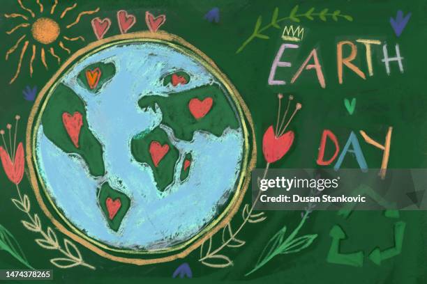 earth day - body line stock illustrations