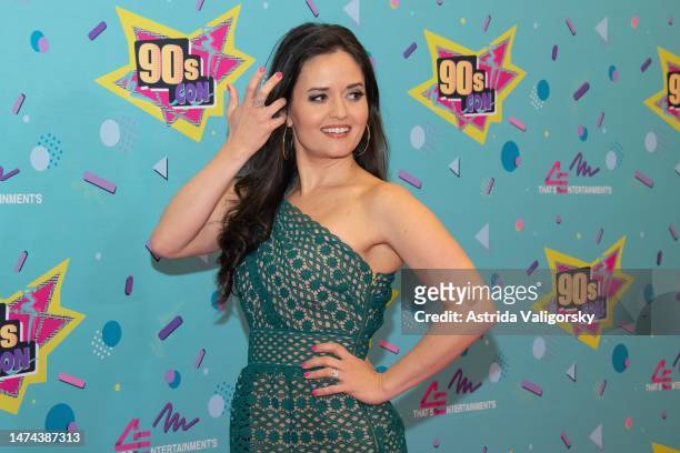 Danica McKellar of the TV series "The Wonder Years" attends 90s Con on March 18, 2023 in Hartford, Connecticut.
