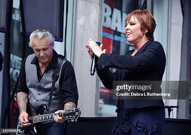 Neil Giraldo and wife Pat Benatar perform during "FOX & Friends" All American Concert Series at FOX Studios on June 29, 2012 in New York City.