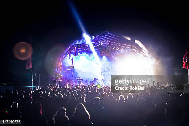 Atmosphere and crowd as Subgiant perform on day one of Blissfields Festival on June 29, 2012 in Winchester, England.