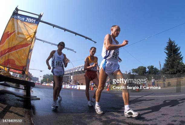 Marco Giungi of Italy at the 50km Walk of the IAAF World Championships on August 11th, 2001 in Edmonton, Alberta.