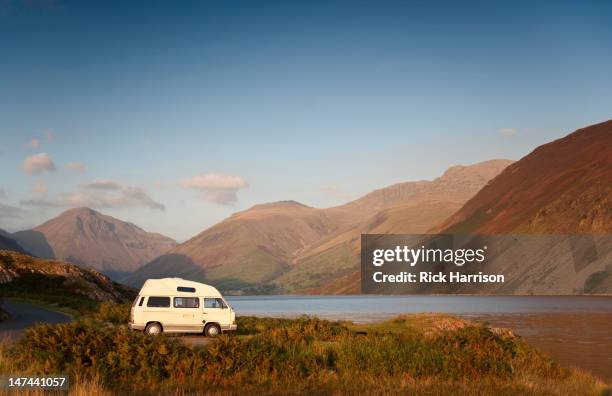 camper van in the lake district - copeland england stock pictures, royalty-free photos & images