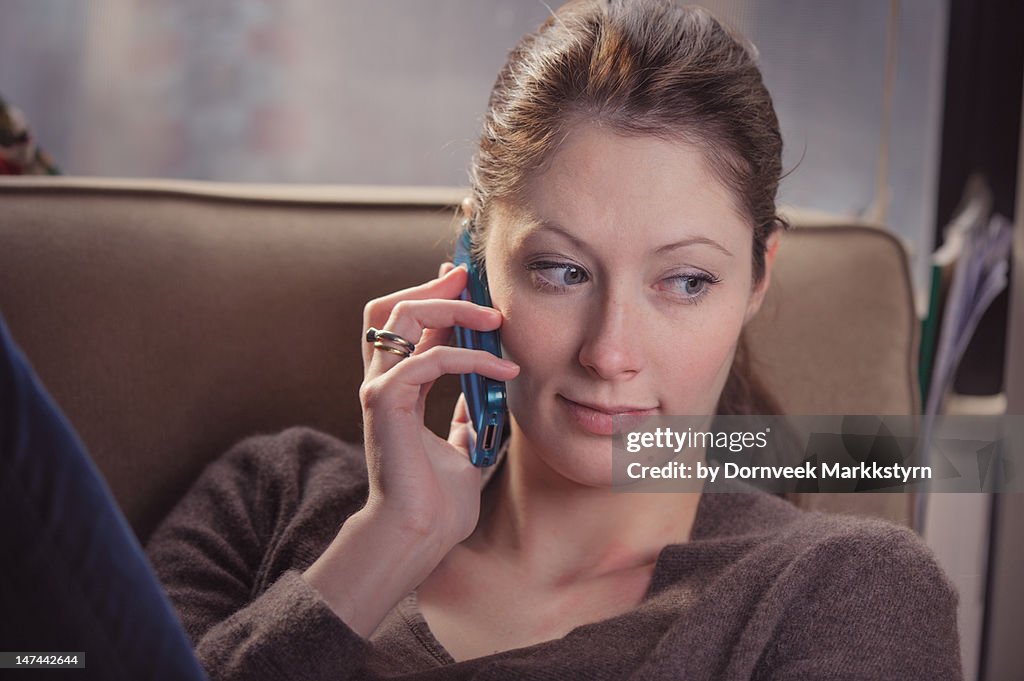 Woman talking on cell phone