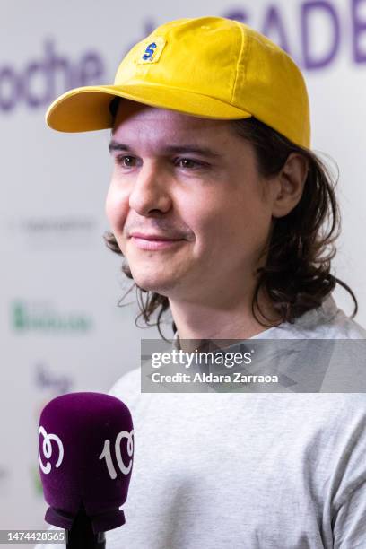 Lukas Graham attends the "La Noche De Cadena 100" charity concert photocall at WiZink Center on March 18, 2023 in Madrid, Spain.