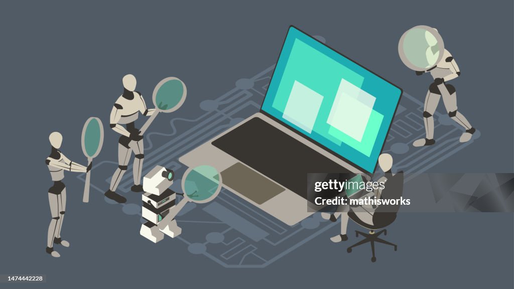 Robot Engine Vector Ai Search Engine Robots High-Res Vector Graphic - Getty Images