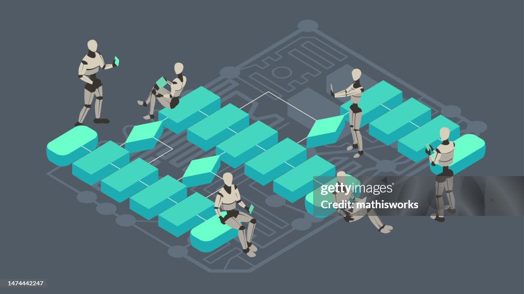 Algorithm With Robots High-Res Vector Graphic - Getty Images