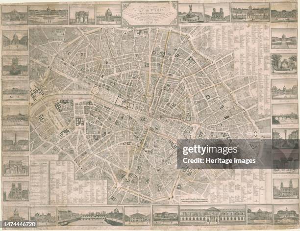 Nouveau plan de Paris , 1817. Private Collection. Creator: Anonymous.