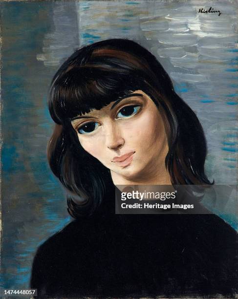 Jeune femme brune , c. 1940. Private Collection. Creator: Kisling, Moïse .