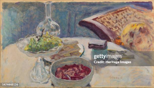 Still Life with a Figure , 1912. Private Collection. Creator: Bonnard, Pierre .