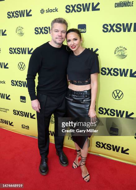 Matt Damon and Luciana Damon attend the world premiere of "Air" at the Paramount Theatre during the 2023 SXSW Conference And Festival on March 18,...