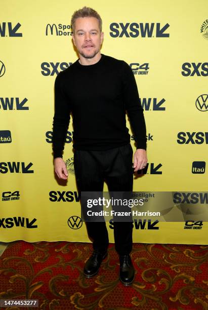 Matt Damon attends the "AIR" world premiere during the 2023 SXSW Conference and Festivals at The Paramount Theater on March 18, 2023 in Austin, Texas.