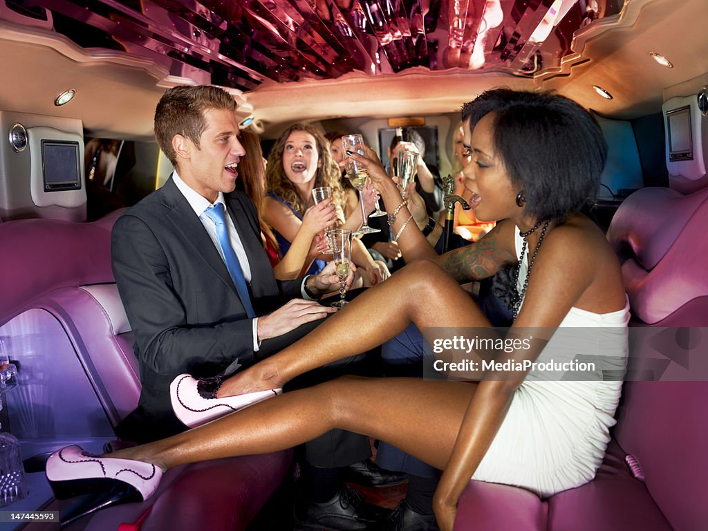 Party in a limousine