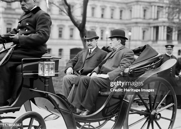 David Franklin Houston, Secretary of Agriculture, Left, with Attorney General James Clark McReynolds, 1914. Creator: Harris & Ewing.