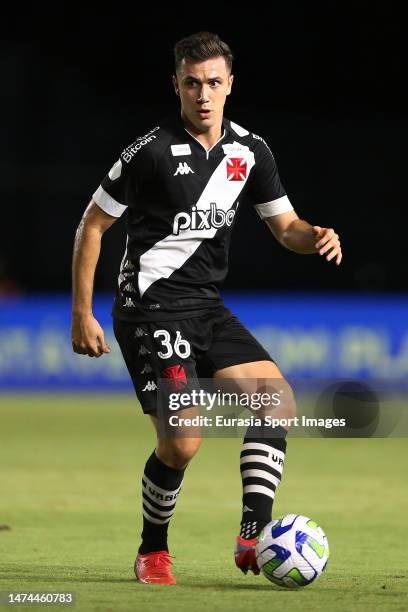 Lucas Piton of Vasco controls the ball during the match between Vasco Da Gama and of ABC RN at São Januario Stadium on March 16, 2023 in Rio de...