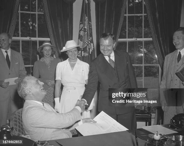 Robert H. Jackson Sworn in As Justice, Washington, D.C. July 11 1941. Robert [Houghwout] Jackson Was Sworn in As Associate Justice of The Supreme...