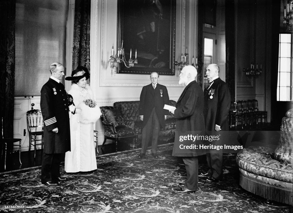 Sir Arthur Henry Rostron, captain of Cunard Liner 'Carpathia'; James ...