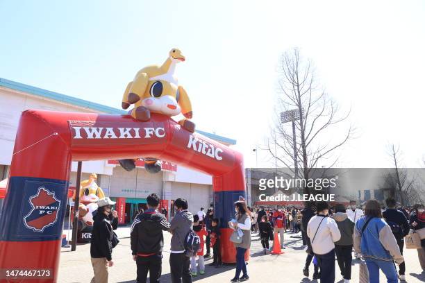 General view prior to during the J.LEAGUE Meiji Yasuda J2 5th Sec. Match between Iwaki FC and Tokushima Vortis at Iwaki Green Field on March 19, 2023...