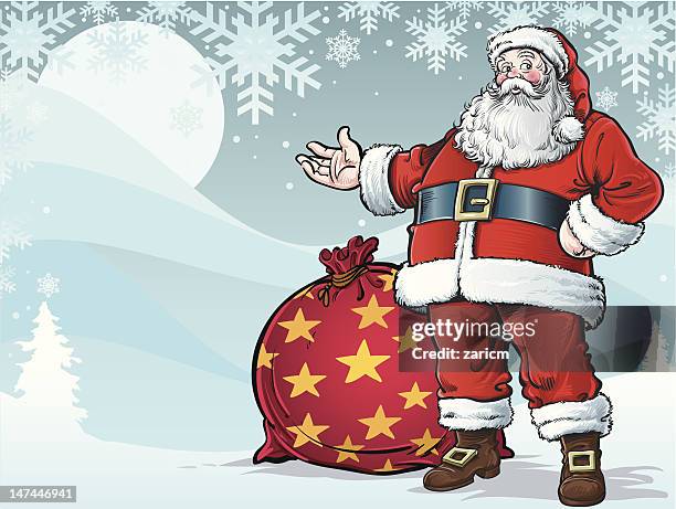 santa claus - man standing facing camera stock illustrations