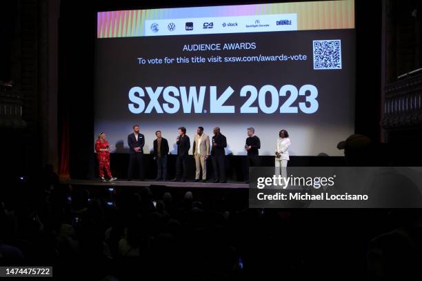 Director Claudette Godfrey moderates a Q&A with Ben Affleck, Chris Messina, Jason Bateman, Chris Tucker, Julius Tennon, Matt Damon and Viola Davis...