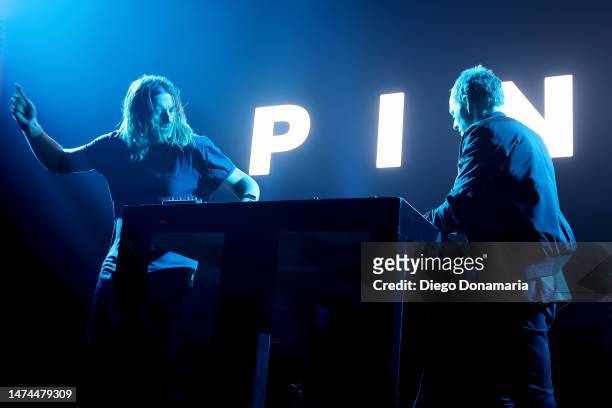 Adam Dormand and James Kenneally of Pines perform onstage at the 'SXSW Music Closing Party' during the SXSW Conference and Festivals at ACL Live on...