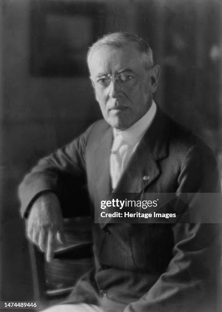 Wilson, Woodrow, President, portrait photograph, 1916. Creator: Arnold Genthe.