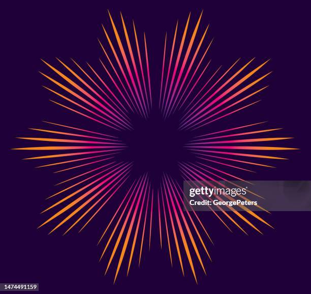 colorful radial symmetrical burst design element - light beam stock illustrations