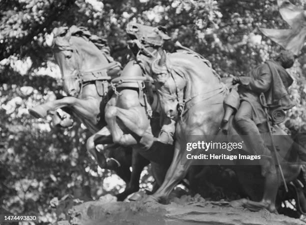 Equestrian statues in Washington, D.C., between 1911 and 1942. Cavalry Charge, Ulysses S. Grant Memorial, by Henry Mervin Shrady. Creator: Arnold...