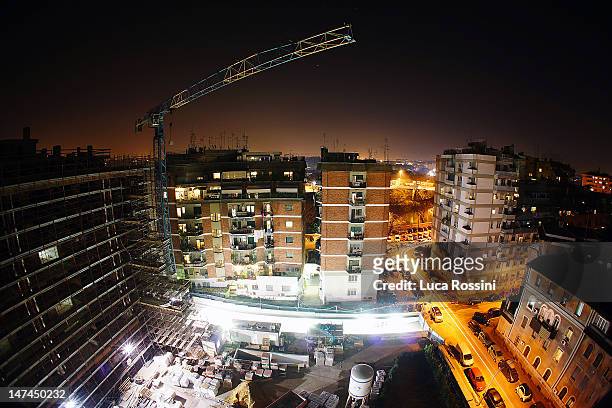 construction site in rome - testaccio roma stock pictures, royalty-free photos & images