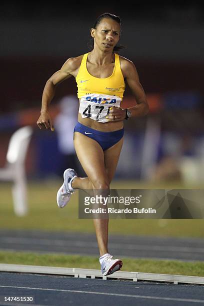 Cruz Nonata da Silva, from Brazil, competes in the 5000 Meters Final event during the third day of the Trofeu Brazil/Caixa 2012 Track and Field...