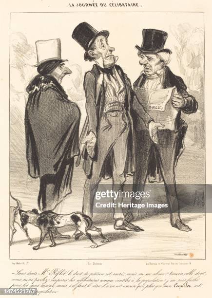 Singles' Day - Sans doute M. Riflot le droit..., 1839. No doubt the law... Creator: Honore Daumier.
