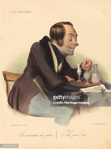 La renommée des glaces, 1836. The fame of ice cream. Creator: Honore Daumier.