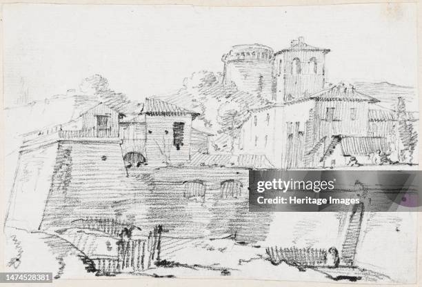 Fortified Town in Italy, 1744/1750. Creator: Joseph-Marie Vien the Elder.