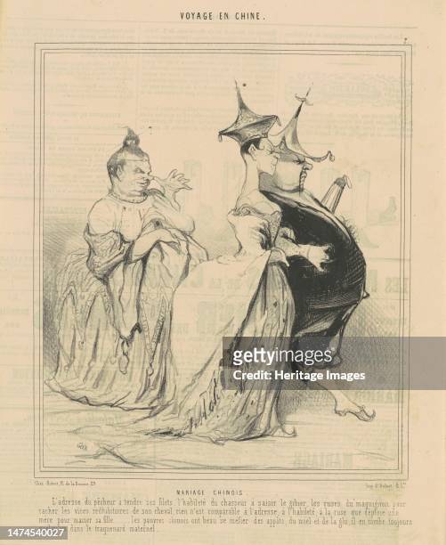 Mariage chinois, 19th century. Chinese marriage. Creator: Honore Daumier.