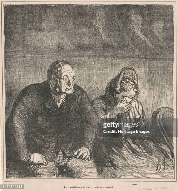 Le quatrième acte d'un drame intéressant, 19th century. The fourth act of an interesting drama. Creator: Honore Daumier.