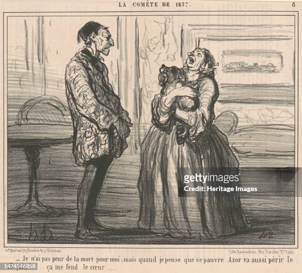Je n'ai pas peur de la mort pour moi ..., 19th century. The comet of 1857 - I'm not afraid of death for me... Creator: Honore Daumier.