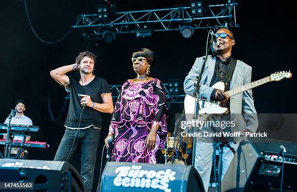 Bertrand Cantat performs with Amadou et Mariam at Eurockeennes Music Festival on June 29, 2012 in Belfort, France.