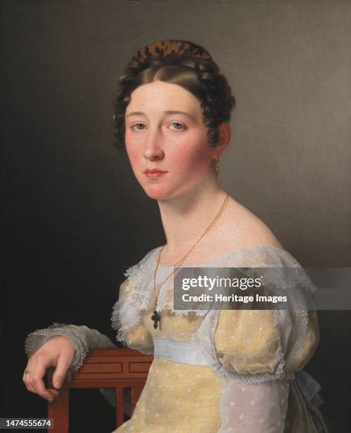 Portrait of Emilie Henriette Massmann, Betrothed of Frederik Wilhelm Caspar von Benzon, 1820. Creator: CW Eckersberg.