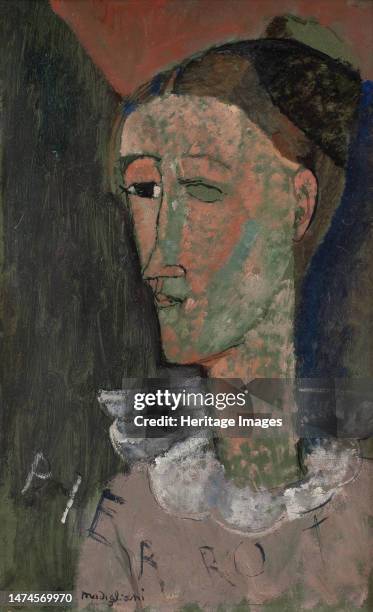 Self-Portrait as Pierrot, 1915. Creator: Amadeo Modigliani.