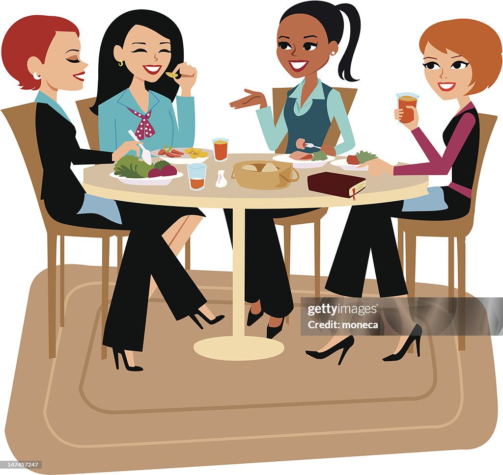 Women Having Lunch Together High-Res Vector Graphic - Getty Images