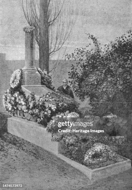 ''The tomb of Madame De Bonnemain in Ixelles Cemetery', 1891. From "The Graphic. An Illustrated Weekly Newspaper", Volume 44. July to December, 1891....