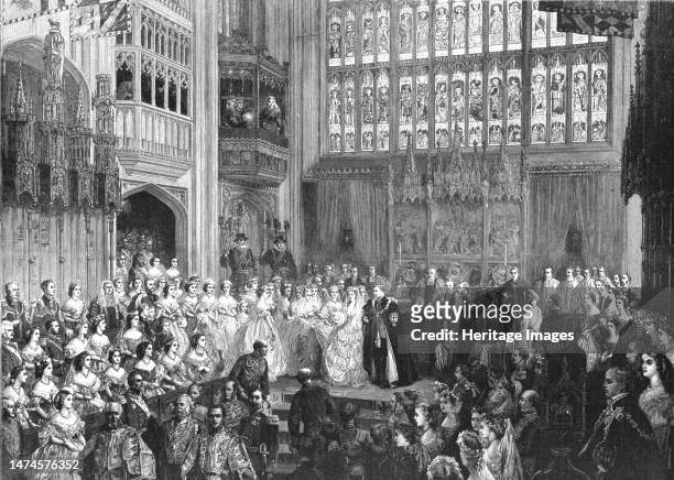 ''The Marriage of T.R.H. The Prince of Wales and The Princess Alexandra of Denmark in St. Georges Chapel, Windsor Castle, March 10, 1863; after...