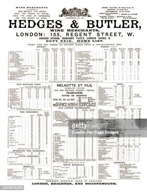 ''Hedges and Butler Wine Merchants', 1891. From "The Graphic. An Illustrated Weekly Newspaper", Volume 44. July to December, 1891. Creator: Unknown.