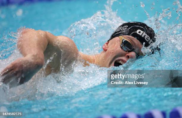 William Perry of Great Britain competes in the Men's MC 50m Freestyle Heats during the Citi Para Swimming World Series inc. British Para-Swimming...