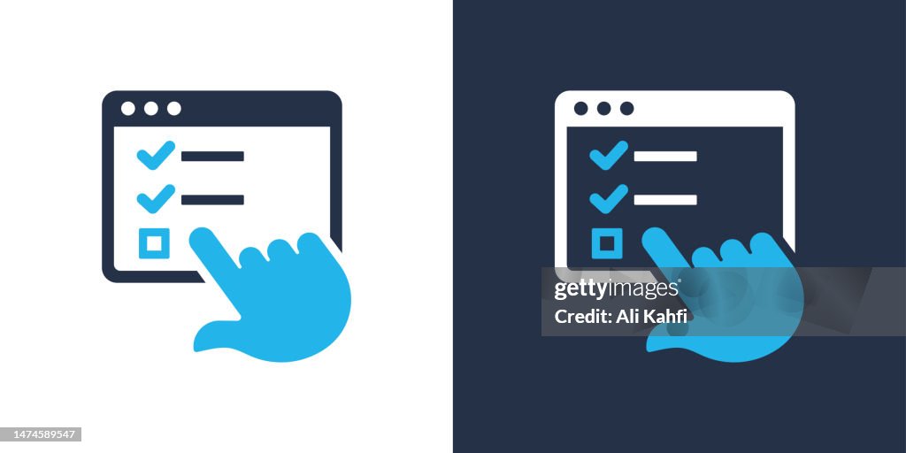 Online test icon. Solid icon vector illustration. For website design, logo, app, template, ui, etc.