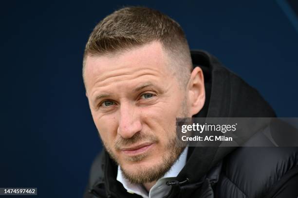 Ignazio Abate head coach of AC Milan during the Primavera 1 match between Empoli U19 and AC Milan U19 at centro Sportivo Petroio on March 19, 2023 in...